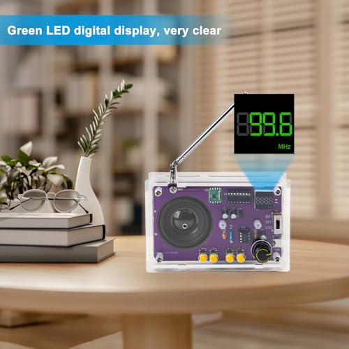 Radio with 2inch Speaker and Acrylic Case, DIY FM Radio Soldering Project, Electronic Soldering Practice Kit for High School STEM Education - Image 6
