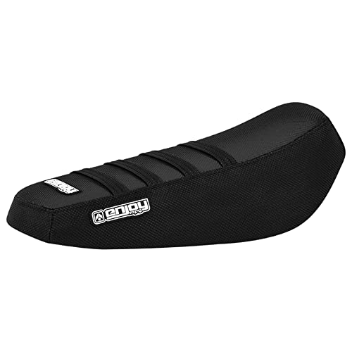 Enjoy Mfg Ribbed Seat Cover - Compatible Fit for Luna Float Sur Ron Sur-Ron Light Bee MX & X E-Bike #348 (Black - Black - Black Ribs)