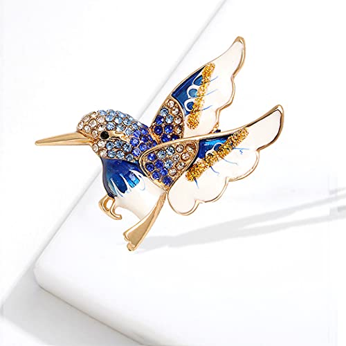 Image of 3 Pcs Colorful Crystal Rhinestone Hummingbird Brooch Set Handmade Enamel Lapel Brooch Pins Cute Hummingbird Bird Animal Brooch Premium Badge Costume Hat Bag Decoration Accessories for Women Girls