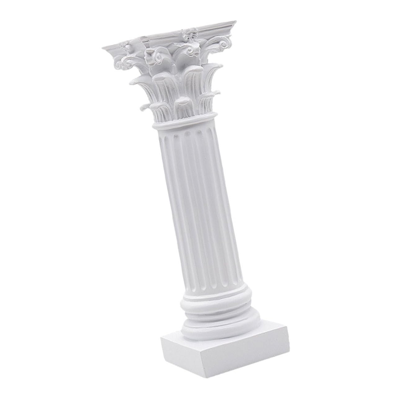 MUCKLILY Roman Column Sculpture Garden Roman Pillar Statue Small Stand Roman Wedding Pillar Photo Stand Greek Column Statues Photo Ornaments Mini Cake Resin White Simple Household Products