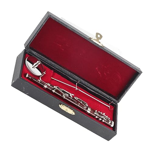 image for XHTLLO Miniature Bassoon Ornament, 17Cm Wooden Musical Instrument Mode