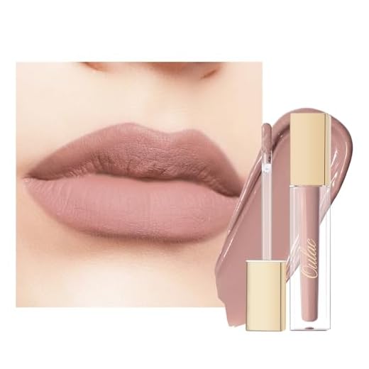 Oulac Nude Pintalabios Mate Líquido - Beige Larga Duración Labios, Muy Pigmentadas, Cobertura Total Barra de Labios, Fórmula Cremosa, Sin Transferencia,Con Aceite de Rosa, Vegano M19