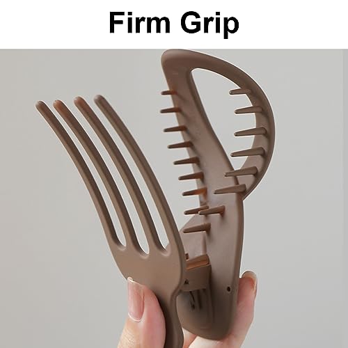 4 PCS Hair Claw Clips Black Hair Clips Large Acrylic Non slip Hair Claw Clip French Matte Hair Clips 4 Colors Hair Accessories for Girls and Women - Image 3
