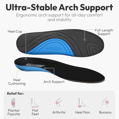 Mens Walking Shoes for Plantar Fasciitis, Arch Support Men Sneakers with Non-Slip Rubber Sole, Comfortable Casual Orthopedic Shoes with Wide Toe Box2