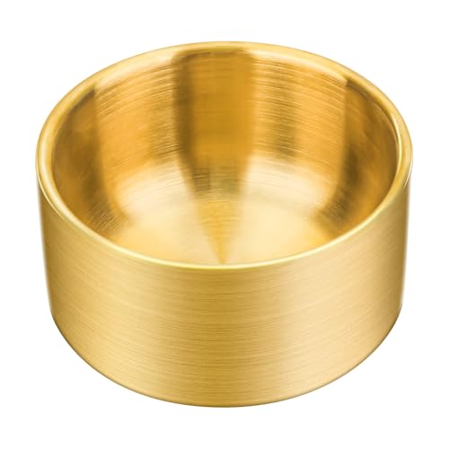GXZNBC Paper Clip Holder, Paperclips Holders for Desk, Gold Bowl for Binder Bobby Pin, Paper Clip Dispenser(gold)