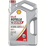 Shell Rotella T5 Ultra Synthetic Blend 10W-30 Diesel Engine Oil, FA-4 (1-Gallon, Single Pack)