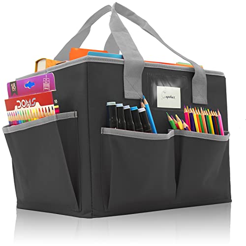 Bolsa de artesanato e arte para suprimentos com bolsos, bolsa Oxford para artista, criança, organiza