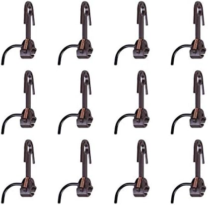 Yamix 12Pcs Model Trains HO Scale Couplers 20mm E-Z Mate Magnetic Knuckle Couplers for HO 1:87 Scale Model Trains - Coffee