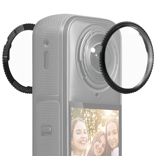 STARTRC VCR Lens Guard for Insta360 X5 PC Lens Protector Cover with Anti-Reflective Coating for Insta 360 X5 Accessories Scratch/Drop/Dust Proof Wide-Angle Compatible Twist-Lock (2-pcs)