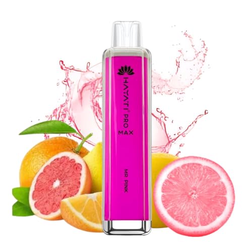 Hayati Pro Max 4000 Puffs Disposable Vape, Dual Mesh Coil, Prefilled Fruit Flavours E-Cigarette Starter Kit, Draw-Activated Vape Pen, Nicotine Free (0mg) (Mr Pink)