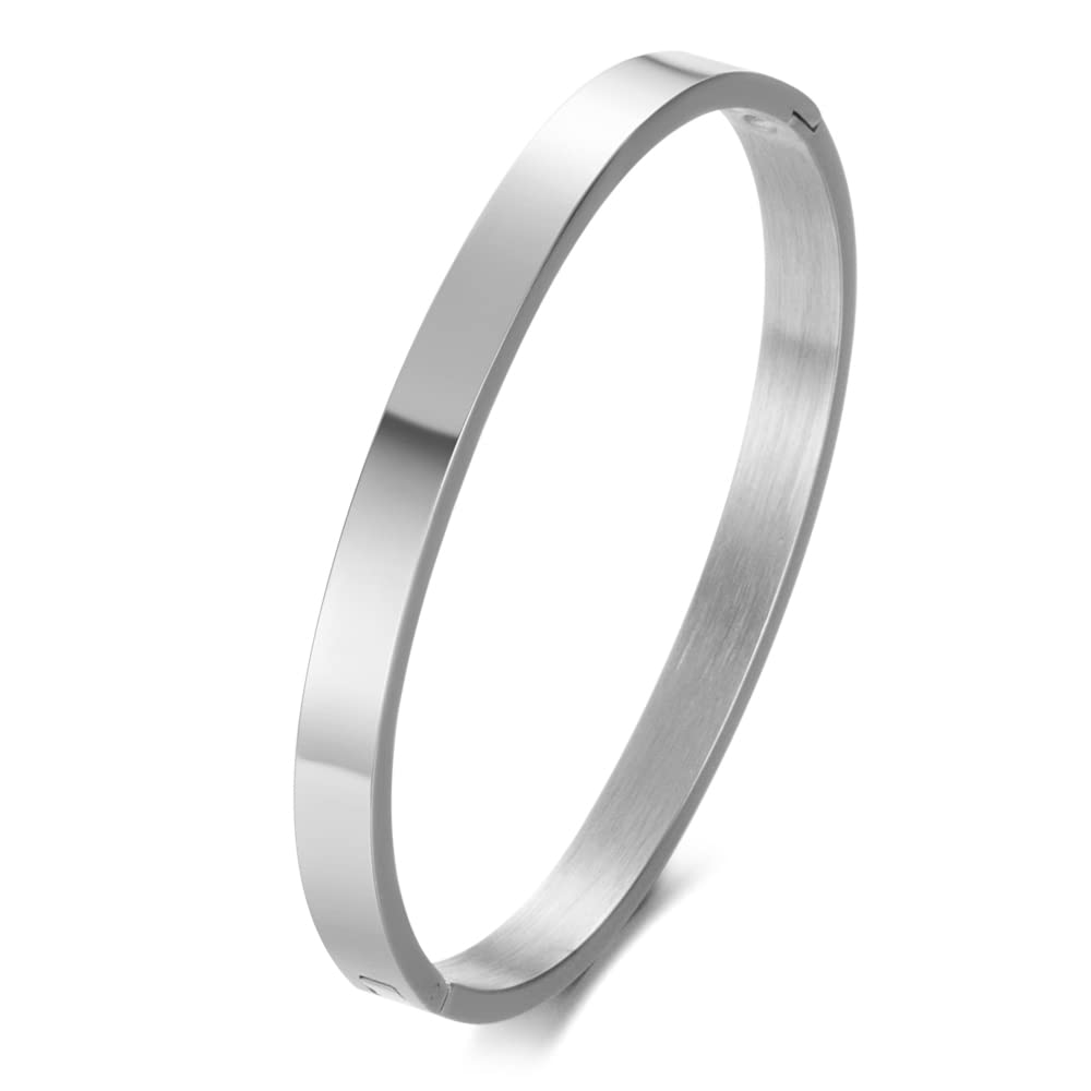 Myjewel Personalized Kada Bracelet Stainless Steel Bangle Inspirational Bracelets Free Custom Engrave Name Mantra Text Minimalist Openable Bangle for Men (8MM Silver) (B0C46S6BBG) Amazon Price History, Amazon Price Tracker