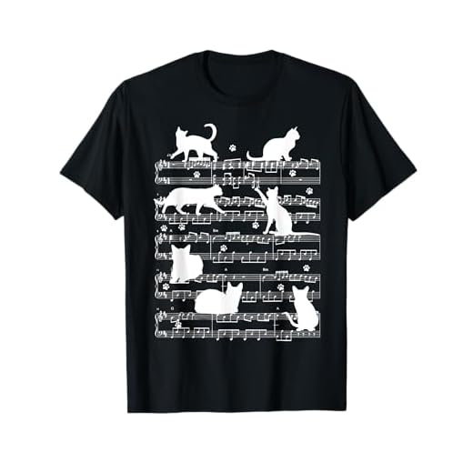 Lindos gatos jugando con notas musicales | Divertido regalo de músico Camiseta