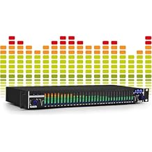 Graphic Equalizer,31 Band Stereo Professional Digital Graphic EQ,10 Effect Modes Pre-stored,Prevent Howling,High/Mid and Bass Adjustment,for KTV Stage Performance