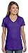 Hanes Women's Nano V-Neck T-Shirt L Purple