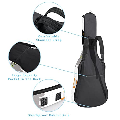 Housse imperméable pour guitare acoustique avec double bandoulière et poche Motif chats, Multicolore 01., 42.9×16.9×4.7… - Les Beatles, Paul McCartney, John Lennon, RIngo Starr, George Harrison Housse imperméable pour guitare acoustique avec double bandoulière et poche Motif chats, Multicolore 01., 42.9x16.9x4.7… – Image 4