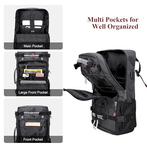Image of WITZMAN Travel Backpack for Men Convertible Carry On Luggage Backpack fit 17 Inch Laptop for Airplane