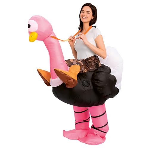 AirSuit® Déguisement Gonflable Autruche | Costume Insolite | Qualité Premium | Taille Adulte 160 à 190cm | Polyester | Agréable à Porter | Résistant | Système de Gonflage Inclus | OriginalCup®
