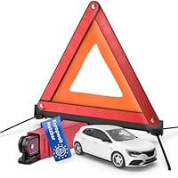 KFZ Warndreieck ECE R27 Notfalldreieck 2026 rot, Dreieck Autozubehör Pannendreieck Auto Triangle - für Unfall & Pannen