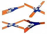 Track Add-On Pack - Compatible with Hot Wheels Track | Made with Eco-Friendly PLA Plastic, Versatile Track Layout Pieces (Blue)