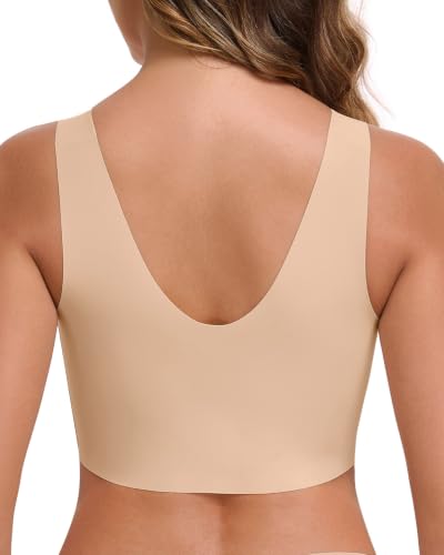 Image of Ubras Seamless Bras for Women Light Support Wireless Bralette Comfortable Soft Smooth Pull On T-Shirt Bras