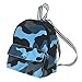 18 Inch Doll Backpack, Boy Doll-Sized Blue Camouflage, Zipper Opening School Bag for 18 Dolls