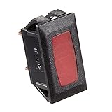 RV Designer S361, Indicator Light, Red Light, Black Base, DC Electrical
