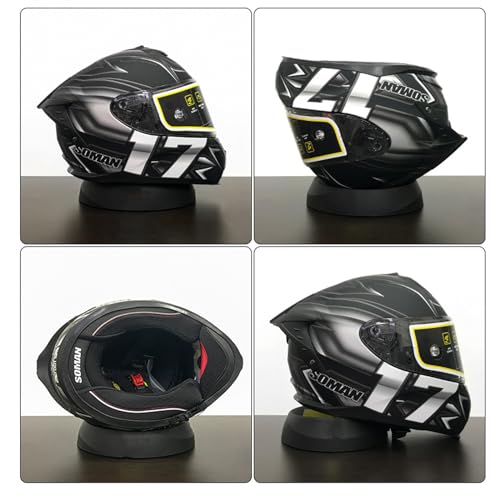Protector de casco y soporte de goma antideslizante para casco de moto 4