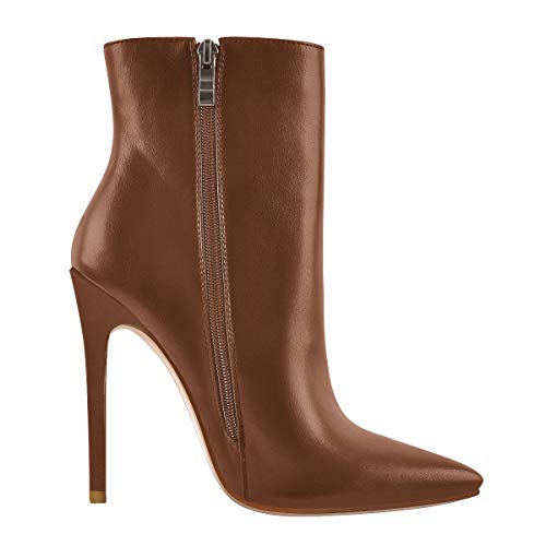 onlymaker Women’s Fashion Piont Toe Zip up Stiletto Heels Ankle Boots3