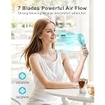 TriPole Portable Mini Handheld Fan, Rechargeable Small Personal Eyelash Fan - Image 4