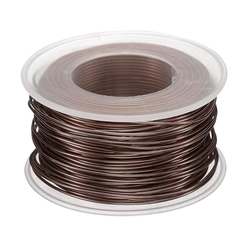 QUARKZMAN Rotolo di Filo Bonsai, Spessore 1mm, Lunghezza 30m, Filo di Alluminio Anodizzato Flessibile per Attrezzi Bonsai, Alberi, Giardino, Orticoltura, Paesaggistica, Marrone