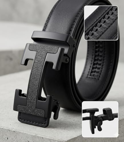 Image of WildHorn Men's Genuine Leather Belt for Men| Premium Auto-Lock Buckle | Adjustable up to 48 inch | Formal & Casual Wear | Micro-Adjust Fit | Stylish Gift Box Included