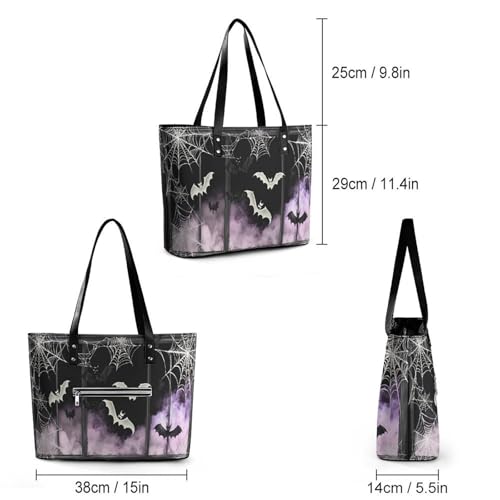 Bolso tote satchel de PU para mujer con asas miniatura 4