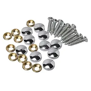 10PCS Mirror Screws 12mm Dia,Brass Mirror Screws Cap Cover Nails Fasteners Silvery for Decorative Mirror, Sign/Advertising Hardware, Nails, Construction