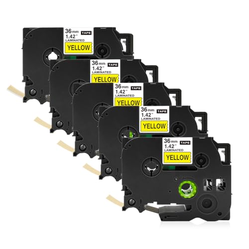 Flowerty �݊� �u���U�[�H�� TZe-661 ���n������ 5�Z�b�g 36mm�� ����8m �s�[�^�b�` P-touch �ėp �e�[�v�J�[�g���b�W