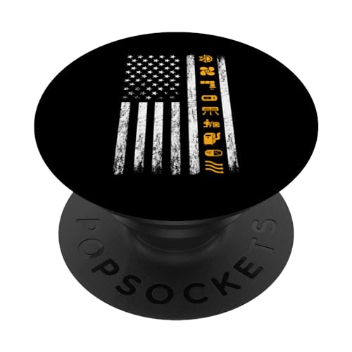 HVAC Technician American Flag US Flag Patriotic Best Job PopSockets Standard PopGrip