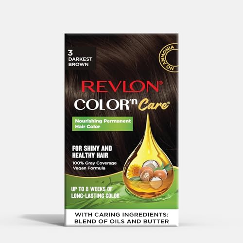 Revlon Color’n Care Nourishing Permanent Unisex Hair Color – 3.0 Darkest Brown
