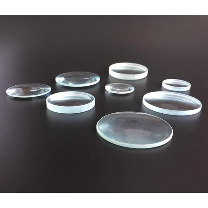 Lente óptica doble convexa de 50mm y foco de 100mm para proyectos de bricolaje óptico, 3 uds 2