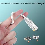 Ercielook Zestaw 12 kabli patch Cat6a - Łączna długość: 0,15 m - Kabel LAN Cat6a - 10 Gbps - 550 MHz - Kabel sieciowy wysokiej prędkości - Z czystego miedzi 28 AWG - Do panelu krosownicy/szafy