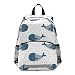 Isaoa Rucksack mit Zügeln für Jungen und Mädchen, nahtloses Muster mit niedlichen Cartoon-Walen und Punkten, Kinder-Rucksack, Tagespflegetasche, Vorschule, Kinderzimmer, Reisetasche mit Brustclip
