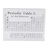 Material acrílico: la tabla periódica de elementos está hecha de material acrílico de alta calidad con alta transmisión de luz y baja turbidez, por lo que puedes ver los elementos muy claramente.