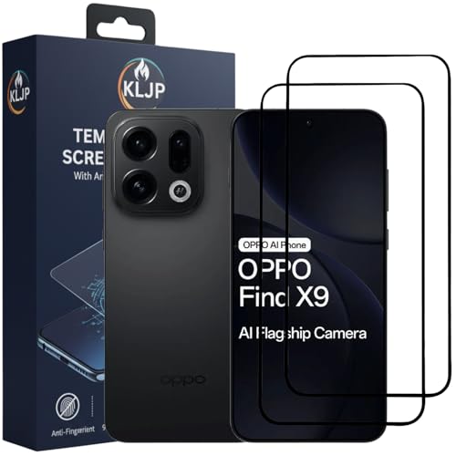 Image of Military-Grade Gorilla Tempered Glass For OPPO Find X9 5G With Installation Kit | Edge to Edge Coverage | Black (Pack Of 2)
