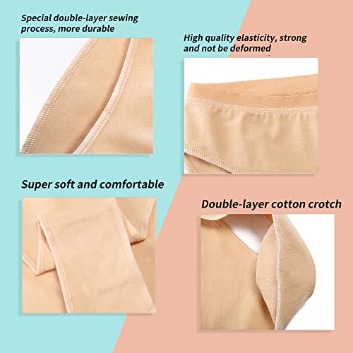 Ballet Dance Underwear Professional Girl Briefs Women Girls Cotton Gymnastics Shorts Seamless Underpants Dance Knickers Underwear Big Girls' Ballerina Beige 3Pcs 150 #TOP5