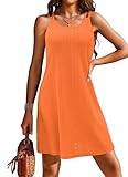Doreyi Womens Coverups for Bathing Suits Sexy Crochet Pool Cover ups for Swimwear Women Beach Dresses Backless Swim Cover Up Orange
