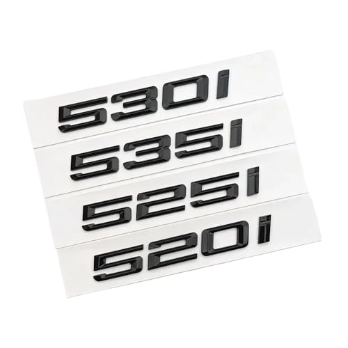 Lettres chromées noires 530i haut de gamme pour coffre E60