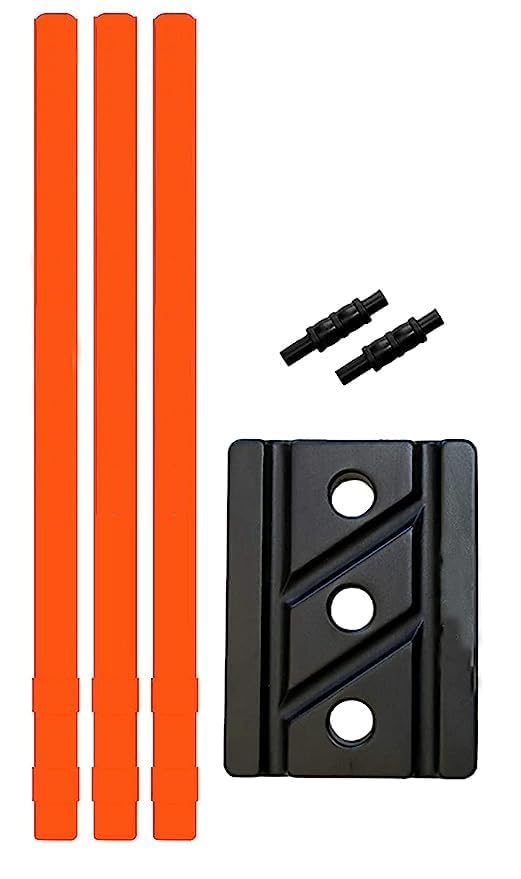 Best Heavy Plastic Cricket Stumps Set for Training & Matches - 3 Stumps + 2 Bails + 1 Stand (RED) (B0CBKX31VB) Amazon Price History, Amazon Price Tracker