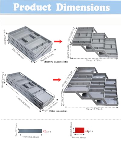 Yeeyuue 3 Tier Drawer Organizer thumb #5