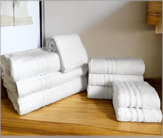 L'Emporio Casa Set Asciugamani da Bagno in Cotone Egiziano 100%, 3 Pezzi, Viso, Ospite e Telo Doccia, per Hotel, B&B, SPA