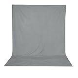 ePhotoInc 5 x 7 ft Video Photography Portrait Muslin Backdrop Background Grey 57GREY