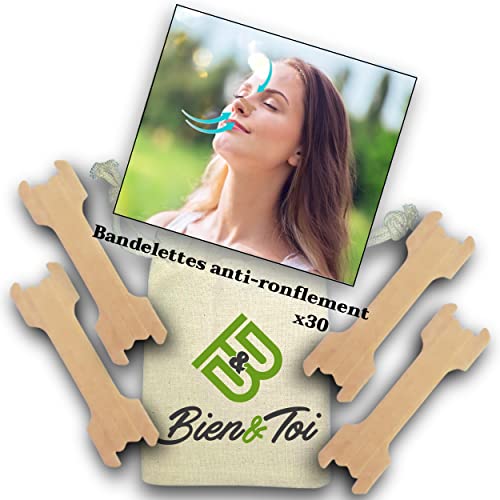 Bandelettes Nasales Anti-Ronflement 30pcs/Dilatateur Nasal/Patchs Nasaux/Bandes Nasales pour un meilleur sommeil/Parfait au sport/Améliore le passage de l'air et Aide à mieux respirer par le nez Cover