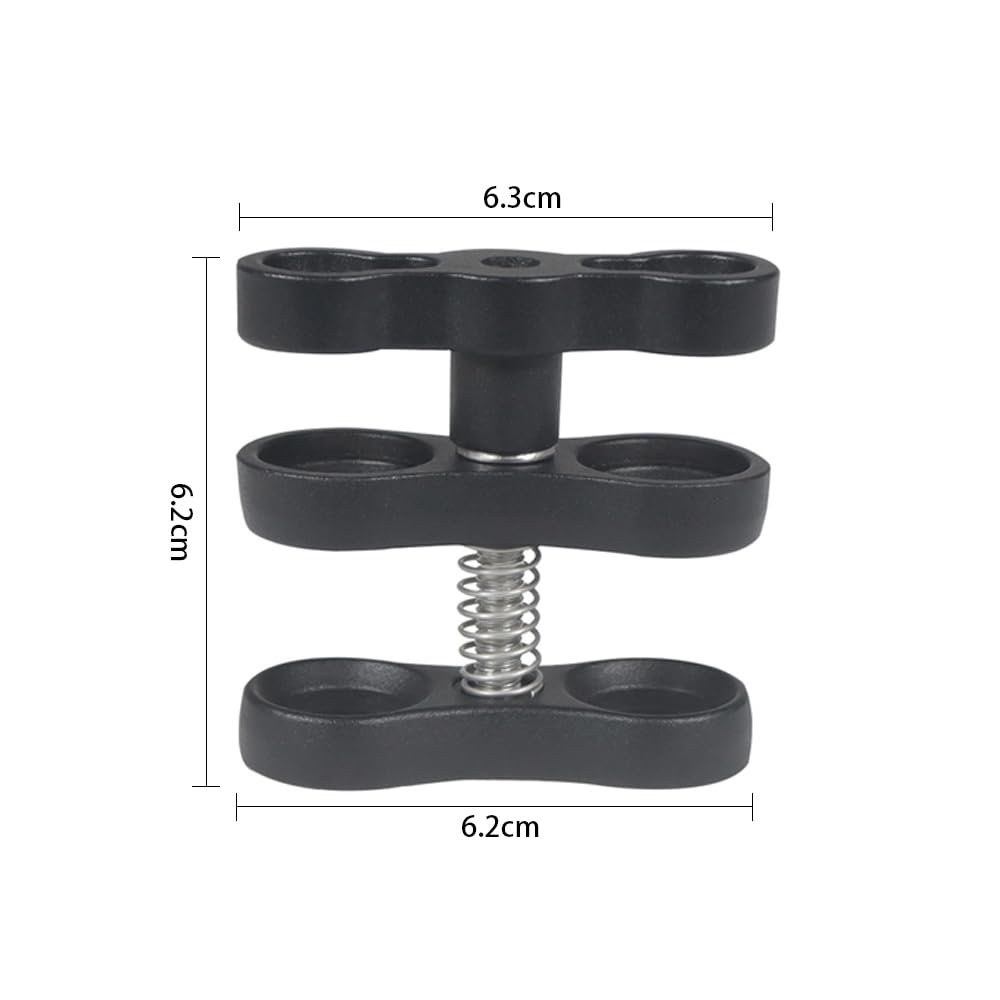 Aluminiumlegierung Tauchlicht-Clip, Tauchlicht-Butterfly-Klemmarm, Klemmmontage, Kugelgelenk-Anschluss, Aluminium-Kugelklemme, Montageklemme, Adapter, Ersatzkamera, 2 Stück